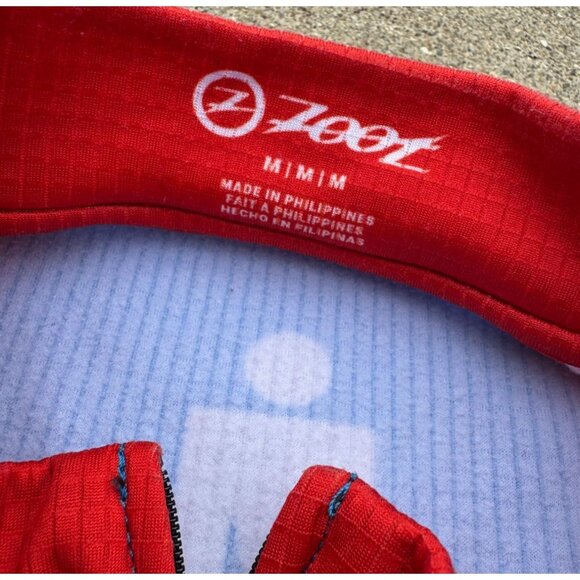 Zoot Men’s Long Sleeve Ironman Ohio Triathlon Jersey Red/Blue Size M Pre-Owned - Picture 4 of 4